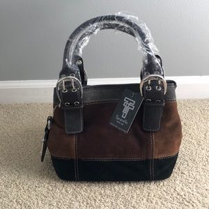 Tignanello patchwork suede purse